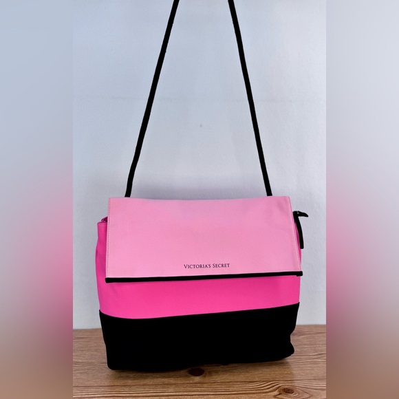 Victoria's Secret Black & Pink Thermal Beach Cooler Tote & Bag Limited Edition - Picture 1 of 12